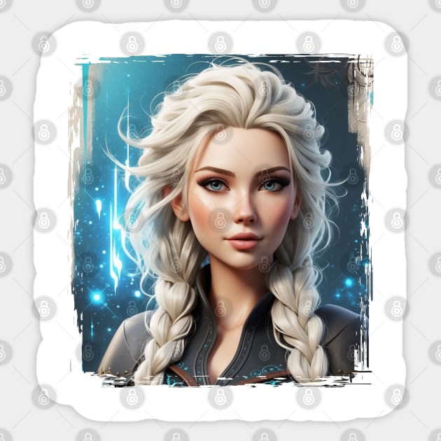 Elsa Sticker by Tiago Augusto